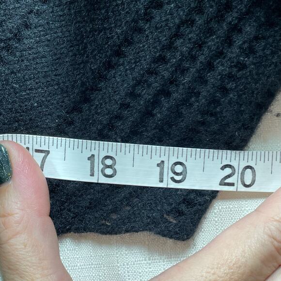 360 CASHMERE Dolman Sleeve Lace Pullover Sweater Black Size S Luxury Whimsigoth - Picture 10 of 11